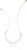 Silver Necklace Fantasy Clover Leaf Yellow Gold Zircon White