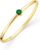 OROVI Women’s Engagement Ring, 9ct 375 Yellow Gold – Gemstone Ring, Gold Ring with Natural Emerald in Prong Setting Hypoallergenic Gold Ring, Jewellery Ladies, Gold Jewellery, Includes Elegant Jewellery Box