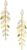 Earrings Women’s Gold, Leaf Earrings, Hanging Drop Earrings, Long Drop Earrings with AAA Zirconia, Earring Ear Boutons, Gold Jewellery, Hypoallergenic Ear Cup Jewellery for Girls (Gold)