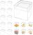 Pack of 24 Transparent Plastic Gift Box Small Square Acrylic Cube Clear Plastic Box Square Acrylic Box with Lid 5 cm Storage Box for Jewellery, Sweets, Figures