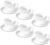 Wilmax – Cups with Saucers – Set of 6 – 75 ml – Porcelain Coffee Cups – White – Crockery Set for 6 People – Cup Set for Coffee, Tea, Desserts – Coffee Service & Tea Service