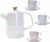 Tea Set with Teapot for Adults, Tea Cup and Saucer, Service for 3 People, Porcelain, Ceramic, Coffee, Tea Gift Sets for Tea, Coffee, Afternoon Tea, Party