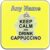 Personalised Gift – Set of 4 Keep Calm Drink Cappuccino Glossy Coaster (Food Design) Unique Coasters for Parties, Diet, Snacks, Beer, Milk, Coffee, Tea