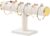 Bracelet Holder Organizer for Bracelets Organizer for Women Jewelry Accessories (Velvet, Beige, Gold Metal Lid)