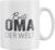 MC-Trend Mug „Beste Oma White with Lettering Ceramic Large Mugs Modern Coffee Tea Milk Hot Drinks Cold Drinks Timeless Gift Diameter 8 cm
