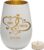 Engraved Lantern – Personalised Hearts with Name and Date – Anniversary Birthday or Valentine’s Day Gift – White