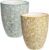 Tranquillo Set of 2 RUSTIC Mugs, Blue & Dark Yellow, 150 ml, for Coffee, Tea, Cocoa, Coffee Cup, Stoneware for Office and Home, Dishwasher Safe, 7 x 7 x 9 cm