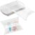 GOMAKERER Pack of 100 Transparent Cushion Boxes 9 x 6.4 x 2.5 cm Mini Gift Boxes Made of Transparent PVC Cushion Shape Transparent Gift Box for Sweets for Weddings Birthdays Holidays Parties