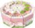 Easter Gift Boxes, Pack of 10 Triangular Cake Boxes with Easter Bunny Eggs & Carrot Motif, Creative Rabbit Boxes for Filling, Packaging for Small Easter Gifts, Sweets (with Pink Bow)