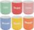 MIJOMA New Bone Porcelain Mug 180ml – 6 Colours with Relief Word – Compact Shape for Espresso, Coffee, Tea – Gift Set for Home and Office