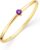 OROVI Ladies Gold Jewellery Engagement Ring with Emerald/Ruby/Amethyst/Topaz, Gold Ring with Solitaire Gemstone Birthstone, 9ct Yellow Gold
