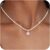 Maynor Birthstone Necklace Women’s 925 Sterling Silver Chain Zirconia Pendant in 12 Colours, Personalised Waterproof Fashion Jewellery Chains Gift for Women and Girls