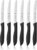 WMF Classic Line Breakfast Knife Set 6 Pieces, 23 cm, Serrated Bread Knife, Edge Bread Knife, Special Blade Steel, Plastic Handle, Black