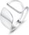 925 Sterling Women’s Ring, Silver, Adjustable, Openwork Line, Simple Temperament, Personality Ring for Women, Creative Pretty Clothing, Birthday Gift and Event Rooms