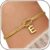 J.Fée Personalised Bracelet with Letters, Eternal Infinity Knot Bracelet Women’s 925 Silver, 14 Carat Gold-Plated Bracelets with 26 Initials A-Z, Gifts for Women, Gift for Girlfriend
