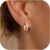 Tewiky Earrings Gold/Silver 925-14K Gold-Plated Double Hoop Earrings 925 Silver Hoop Earrings with Cubic Zirconia, Hypoallergenic Earrings Huggie Sleeping Cartilage