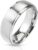 Bungsa Ring Brushed Stainless Steel with 2 Highly Polished Outer Rings Jewellery Ring for Women and Men Silver (Ring Women’s Ring Partner Rings Engagement Rings Wedding Rings Women’s Ring Surgical Steel)