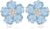 Crystalline Azuria Flower Earrings 18 Carat White Gold-Plated Cubic Zirconia Crystals Flower Stud Earrings for Women and Girls