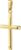 Women’s Pendant 750 Gold 18 Carat Yellow Gold Cross Pendant Real Gold with Flattened Edges Cross with Necklace or without Chain Selectable