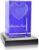 Glass Cuboid Bester Papa with LED Base Black – Gift for Dad