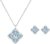 Women’s Clover Birthstone Jewellery Set in 925 Sterling Silver