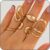 TABOJS 4-Piece Ring Set Gold Women’s Chunky Rings Gold, Waterproof Gold-Plated Stackable Statement Rings, Gold Jewellery Set Finger Rings, Gold Ring Women