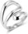 ALEXCRAFT Sterling Silver 925 Rings for Men and Women, Hypoallergenic, 14K Gold Plated, Simple Open Adjustable Rings, Chunky Chunky Thick Large Smooth Tear Water Drops, Thumbs, Fingers, Hugging Rings