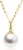 9k Real Gold Pearl Necklace for Women with 18k Gold Pendant, 9 ct/375 Golden Pearl Pendant Chain Jewellery Gifts for Birthday Christmas 40 + 5 cm