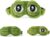 Bllomsem Eye Mask Sleeping, Fluff Face Sleeping Funny Novelty Cartoon Frog Eye Cover Eyeshade Sleep Travel Mask (Green)