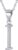 Morella Ladies Necklace Silver, Pendant, 925 Silver Rhodium Plated With Zirconia, White, 45 cm