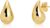 Drop Earrings Dupes for Women Thick Gold Chunky Hoop Earring Water Drop Earring for Women Hypoallergenic Brass No Gemstone