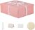 Geburtstags-Präsentkörbe – Große rosa Geschenkbox, 42 x 32 x 15,5 cm, leere Geschenkbox, Geschenkbox für Geburtstag, Hochzeit (inkl. Schleife, Seidenpapier, Umschläge und Karten)