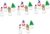 Cabilock 4 Sets Christmas Corkscrew Holiday Hot Pot Electric Lightsaber Christmas Cup Small Christmas Bottle Christmas Tree Bottle Opener Barbecue Tableware Set of 4 x 4