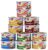 12 cans of 125 g canned sausage, 6 varieties each 2 cans, total 1.5 kg, food supply, canned food, herbs, alcohol-free