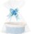 Geburtstags-Präsentkörbe – Leerer Geschenkkorb, Aufbewahrungskorb mit 1 Geschenktüte und Bändern – geflochtener Baumwollkorb als Geschenkkorb für Geburtstag, Hochzeit, Babyparty, Weihnachten – 1er-Set (blau) Geschenkkorb