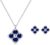 Women’s Clover Birthstone Jewellery Set in 925 Sterling Silver