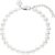Purelei® Diligence Bracelet (Silver), Waterproof Pearl Bracelet for Men and Women, Elegant Unisex Bracelet Made of Stainless Steel, Gifts for Men and Women, 18-22 cm Length Adjustable