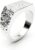 Abstract Silver Ring Men’s Unique Jewelry Modern Signet Ring Streetwear Design Stylish Fashion Jewelry Gift Idea for Men