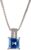 Women’s Necklace 925 Sterling Cushion Cut Genuine Blue Topaz Pendant with 40 + 5 cm Chain Fine Silver Jewellery
