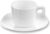Wilmax Olivia Cups with Saucers, Set of 2, 200 ml, Porcelain Coffee Cups, White, Crockery Set for 2 People, Cup Set for Coffee, Tea, Desserts, Coffee Service & Tea Service