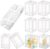 NBEADS Pack of 24 Transparent PVC Boxes 5 x 5 x 7 cm Crown Print Favor Packaging Box Clear Rectangle Gift Boxes for Sweets Chocolate Christmas Wedding Party Ornaments Gifts