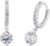 Amor 2023071 Women’s Creole Earrings 925 Sterling Silver with Synthetic Zirconia 2.1 cm Silver Comes in Jewellery Gift Box