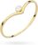 MARKO Women’s Gold Ring 333 Real Gold with White Cubic Zirconia – Delicate Women’s Ring in V Shape Made of 8 Carat Yellow Gold, Elegant Engagement Ring, Women’s Promise Ring, Gold Jewellery Women