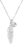 Elli Women’s Necklace with Feather Boho Pendant Solitaire with Swarovski Crystal in 925 Sterling Silver 45 cm Long
