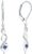 JO WISDOM Women’s Infinity Pendant Earrings 925 Silver with 3A Zirconia Crystal, Jewellery for Women