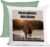 Personalised Cushion 40 x 40 cm with Photo & Cushion Filling – Individual Photo Cushion with Picture – Personalised Gift for Women, Men & Girlfriend – Decorative Cushion & Cuddly Cushion, White/Green