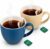 Neighbour’s Friend Patented Tea Cup Blue with Bag Tray I Ceramic Cup Large 325 ml I Tea Mug Stoneware I Ceramic Cup for Tea I Dishwasher Safe Tea Cups I Modern Design for Tea Drinkers