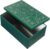 STOBAZA Christmas Square Christmas Cookie Tin Metal Biscuit Tin for Cookies Pastries Sweets and Biscuits Green