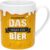 GRUSS & CO XL Mug with Beer Motif Funny Saying Porcelain Jumbo Mug 60 cl Yellow Men’s Gift Party Gift 48813