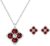 Women’s Clover Birthstone Jewellery Set in 925 Sterling Silver